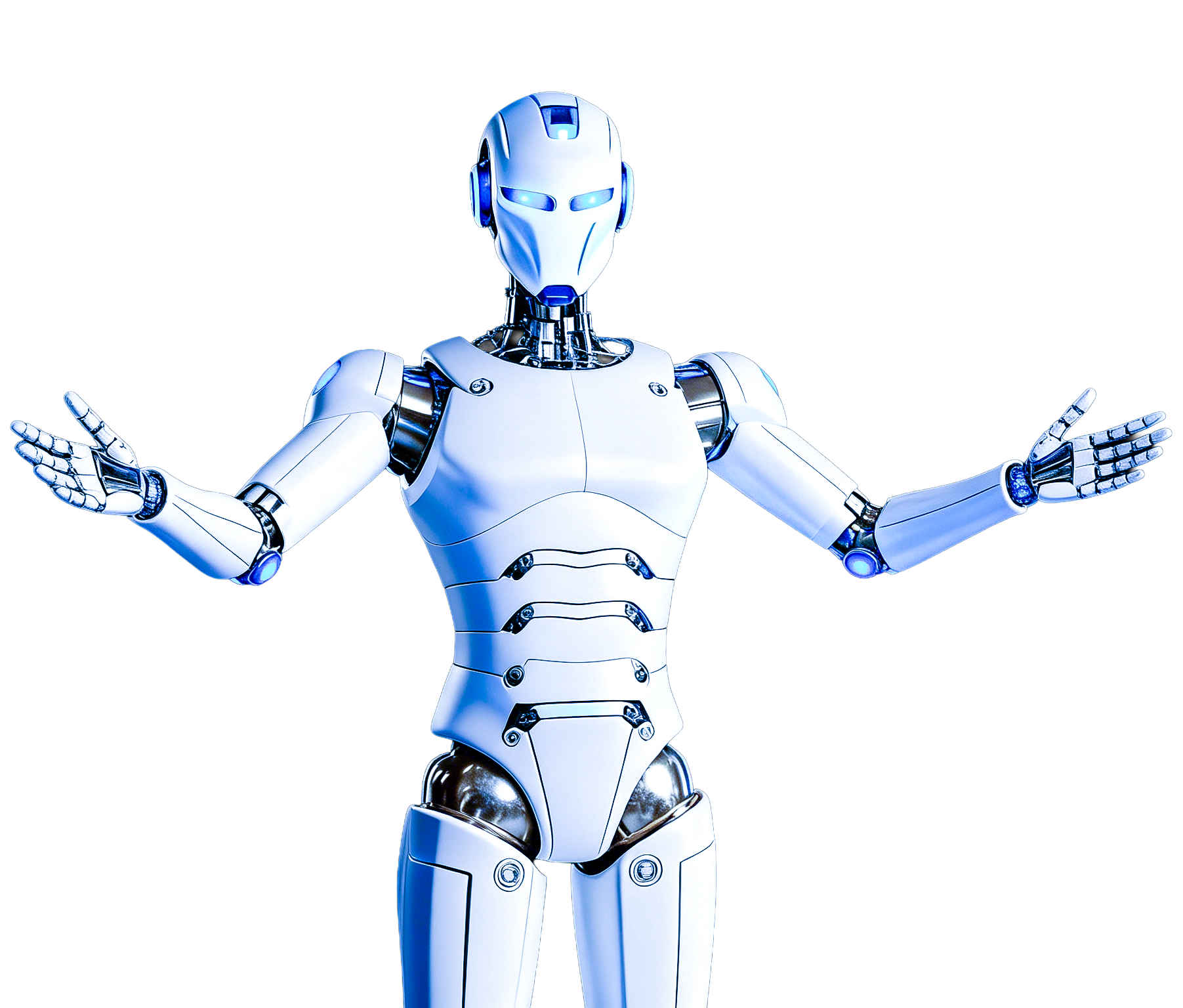 Robot mascota de TCIT dando la bienvenida